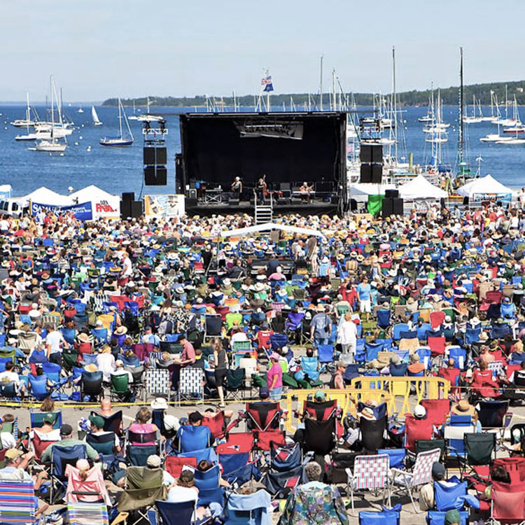 blues festival crowd in maine